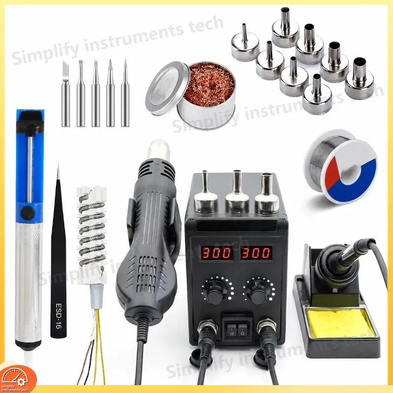 Stasiun Solder 8586D 2 in 1 75 - 2 In 1 Soldering Rework Station 750W ulasan dan harga